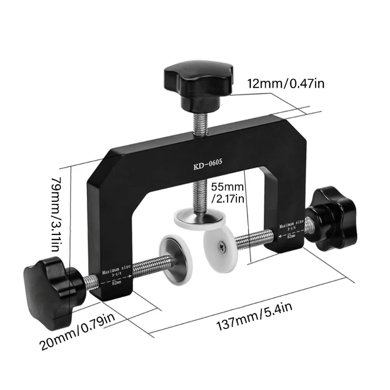 C Clamp With 54mm Opening, Aluminum Construction Woodworking Screw Clamp for Workshop Stability Rusts Resistant Tool