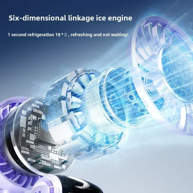 Superior    ice compress high-speed fan semiconductor cooling handheld fan portable charging folding small fan