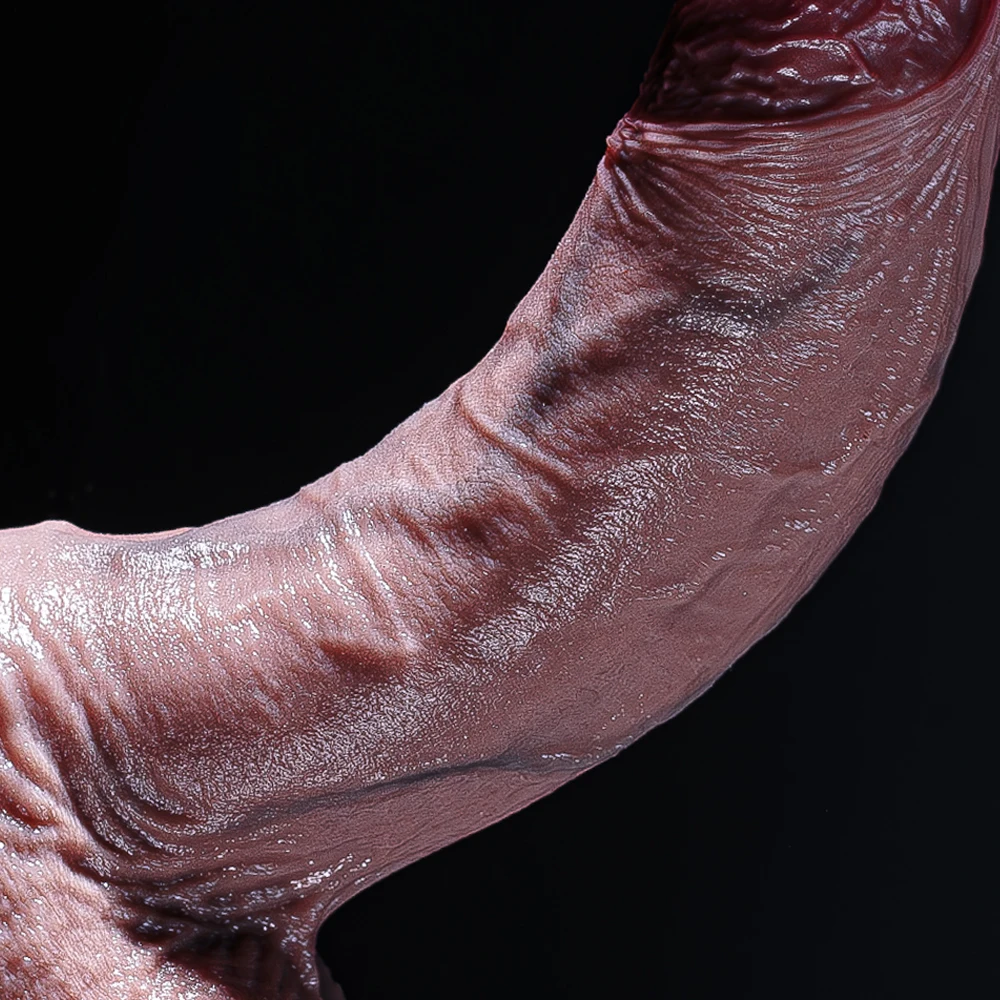 Ultra Realistic Large Dildo Dual Density Thick Silicone with Strong Suction Cup Lifelike Curved Design for G-Spot Stimulation 18