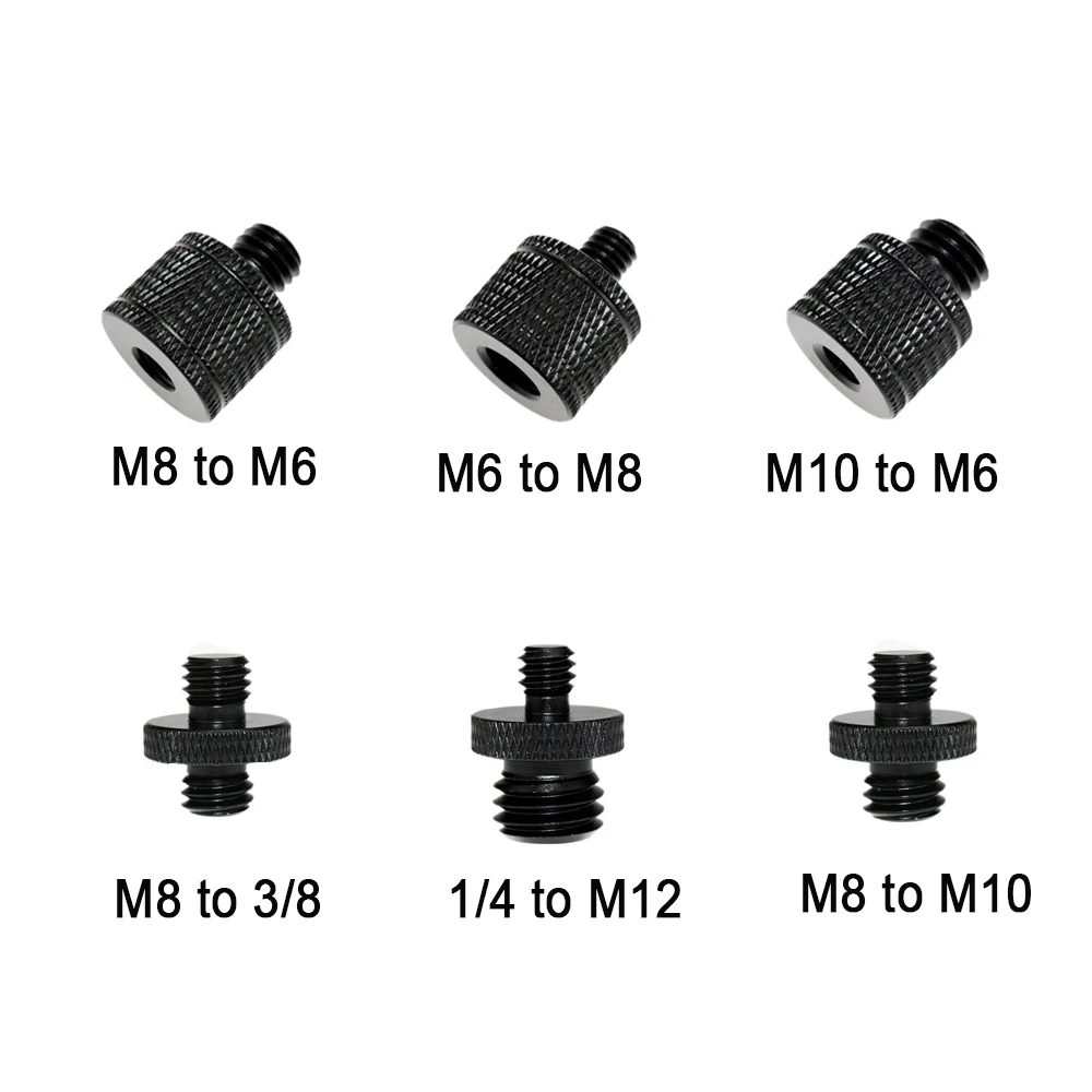 Metric M6 to M8 M10 conversion screw 1/4-20 to M10 M12 Camera Screw Photography Light Tripod Pan Tilt Camera Adapter Accessory