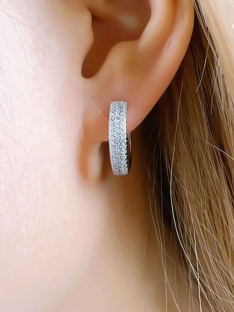 Asche Wildoda-Ongles d'oreille personnalisés, diamant à haute teneur en carbone, argent 925, trésor bleu Él, style AB, à la mode et polyvalent