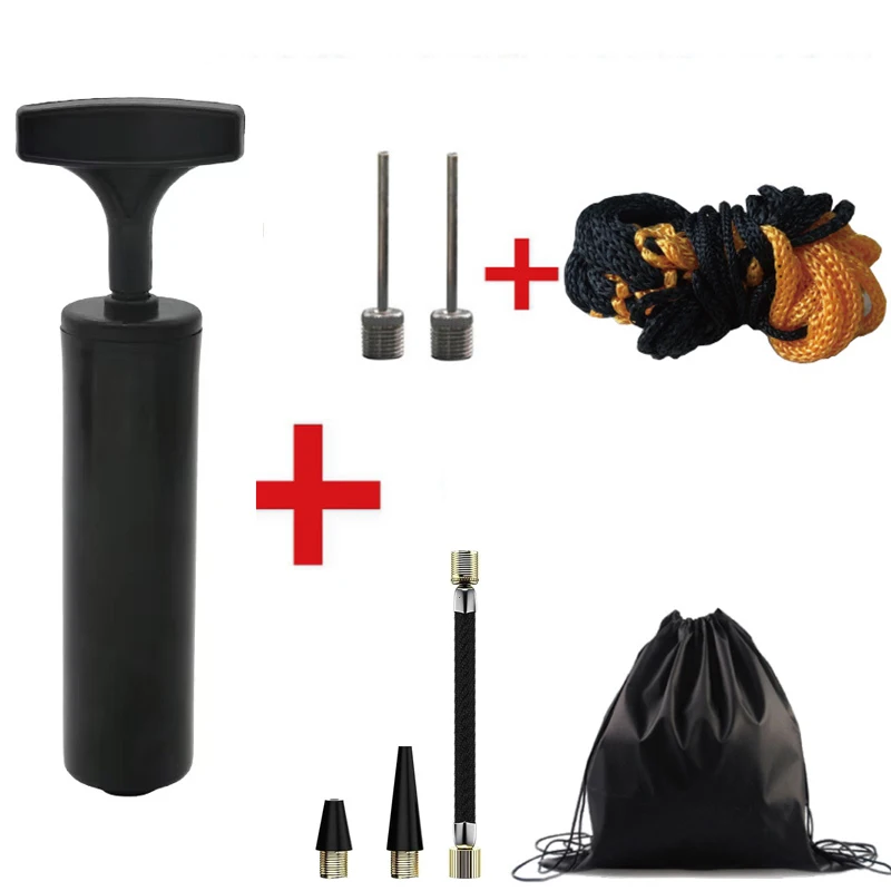 Aufblasbare Fußballpumpe mit Nadel und Aufbewahrungstasche, tragbare Fußballtasche, Fußball-Zubehörset