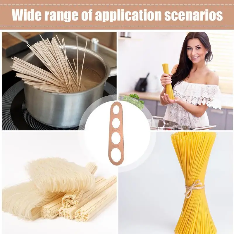 Stainless Steel Spaghetti Measuring Tool, Pasta Portion Control Gadgets, Régua rápida, Medição Device, 4 Servindo Tamanhos