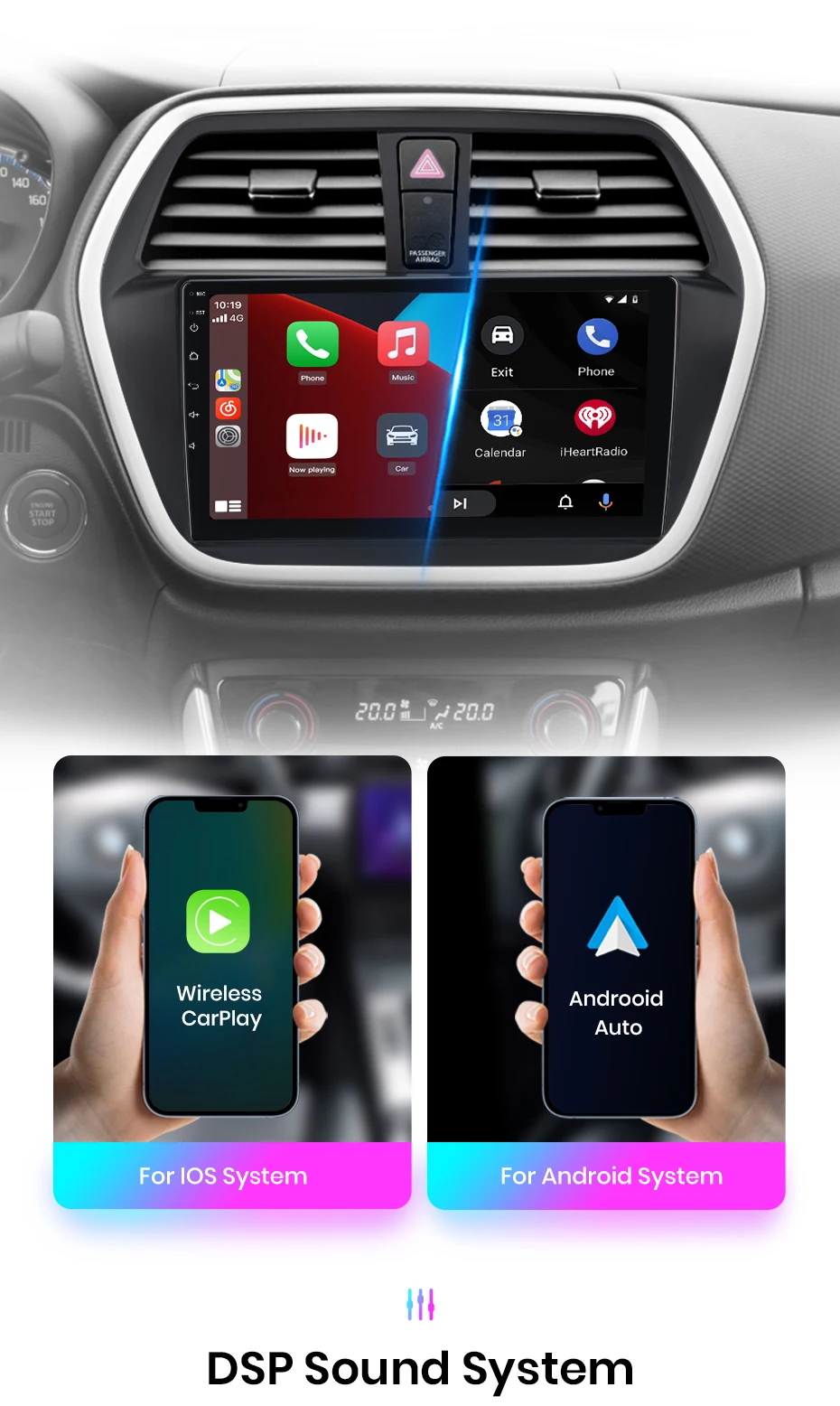 Junsun Carplay Android Auto Autoradio für Suzuki Sx4 2 S-Cross 2012 - 2016 Intelligentes System GPS Stereo Multimedia-Haupteinheit – Detail 10