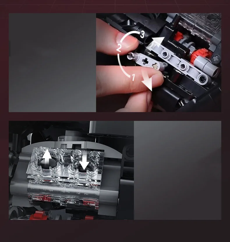 Technischer Japan-Motor-MOC-Baustein, Maßstab 1:6, 2022 Katana-Motorrad-Konstruktionsmodell, Bausteine, Spielzeug, Sammlerstück, ideal als Geschenk. – Detail 9