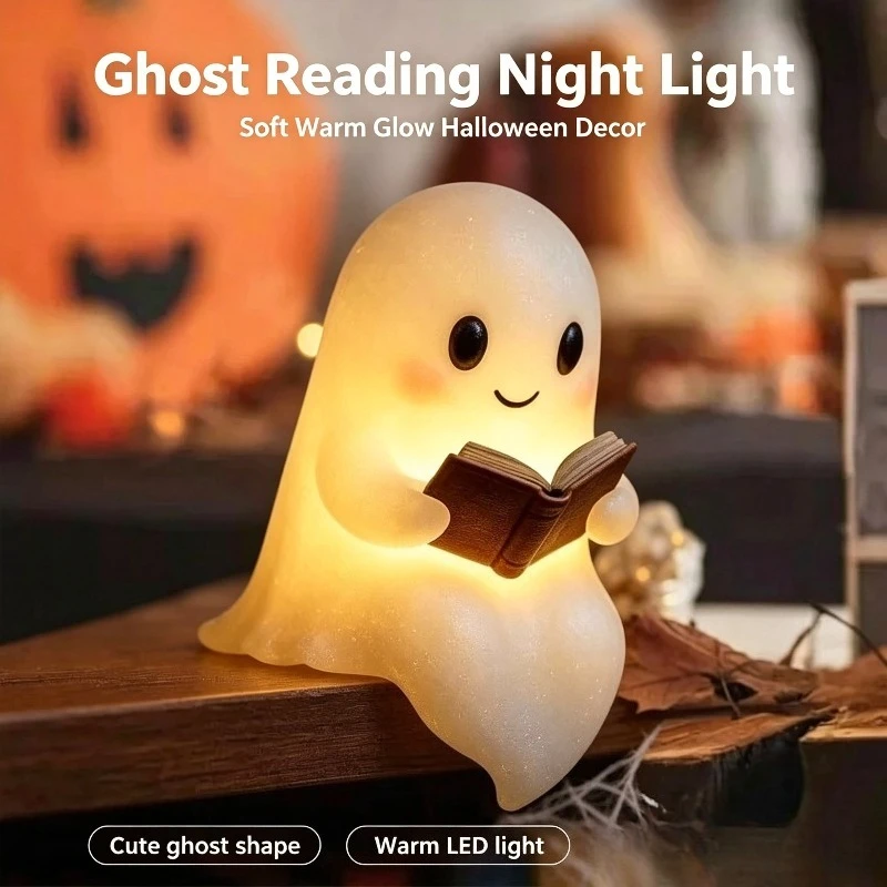 1pc New Halloween Ghost Middle Finger Luminous Night Light Porch Bedroom Balcony Atmosphere Decoration Pendant Light