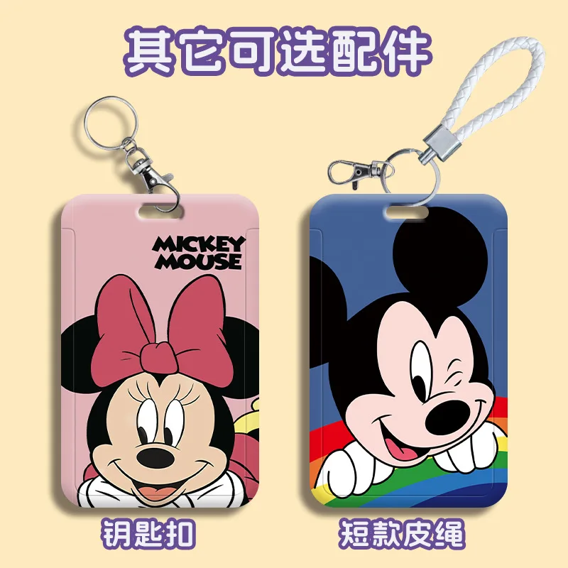 حامل بطاقة شارة الهوية ديزني ميكي ماوس مع حافظة صلبة بحبل طويل لحماية الوصول إلى حافلة الحرم الجامعي للطلاب #4