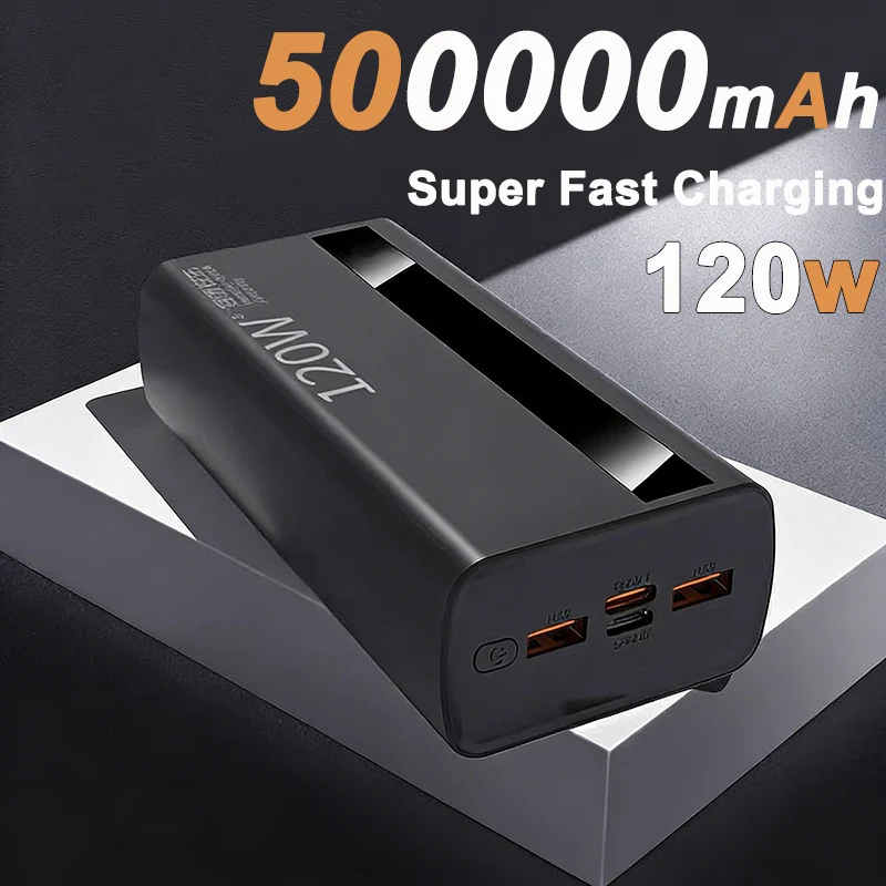 

Power Bank со сверхбыстрой зарядкой мощностью 120 Вт 200000 Портативный внешний аккумулятор сверхбольшой емкости мАч со светодиодным цифровым дисплеем для Samsung Xiaomi