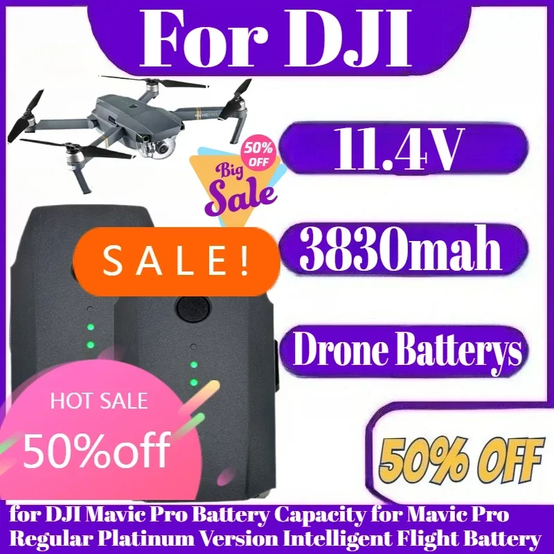 

11.4V 3830mah Compatible for DJI Mavic Pro Battery Capacity for Mavic Pro Regular Platinum Version Intelligent Flight Battery