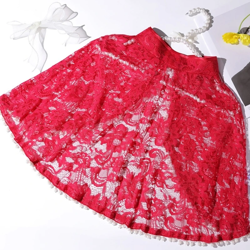 Elegant Lace Wrap Shawl for Female Shoulder Wrap Pashmina for Women Flower Wrap Cloak for Summer Spring Night Gown Shawl