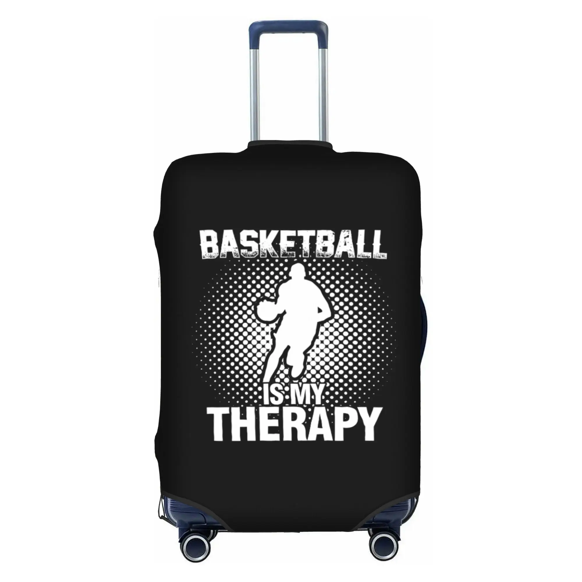 Basketball Is My Therapy Suitcase Cover Dust Proof Sports Lover Luggage Covers Protector for 18-32 inch