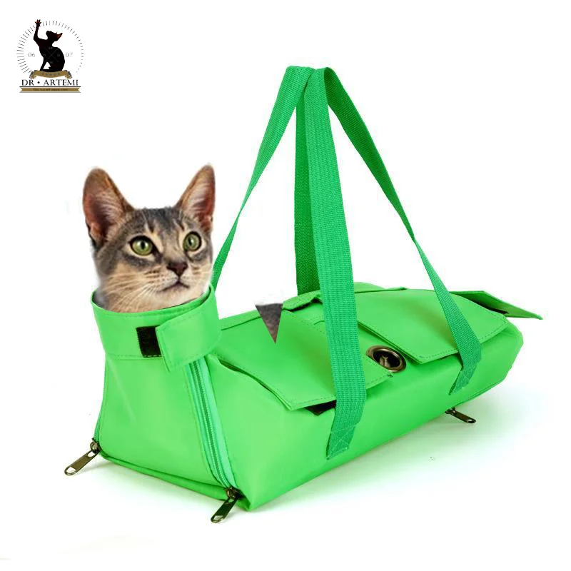 Portable Cat Bag, Anti-scratch Bite Fixed Cat Bag Injection Bags, Foldable Pet Cat Bag