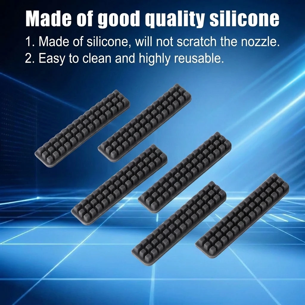 Silicone Nozzle Cleaning Brush, Mounted Hotbed Wiper Scrubber Cleaner Fit Bambu Lab A1/A1 Mini 3D Printer Replacement Accessory