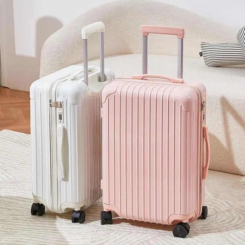 

High Aesthetic Large Capaci Lage Carryon Suitcase for Travel 24 Inch Faionable Password Lo Women's Men's ABS PC Mate...