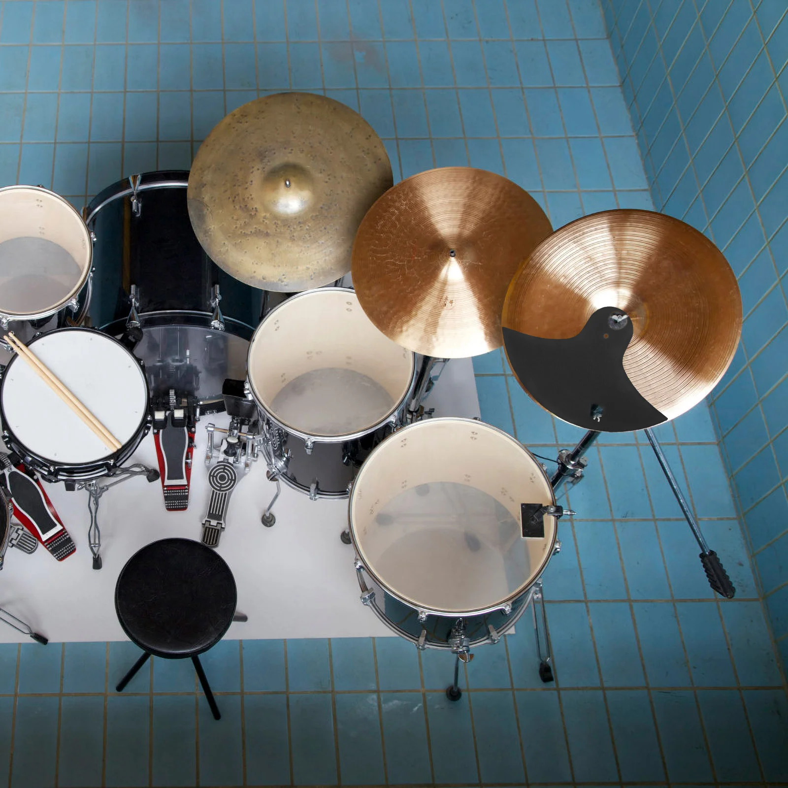 

2Pcs Drum Cymbal Mute Mat Dampening System Precise Volume Control Practice Instrument Muffler Pad Drum Muffler Pad