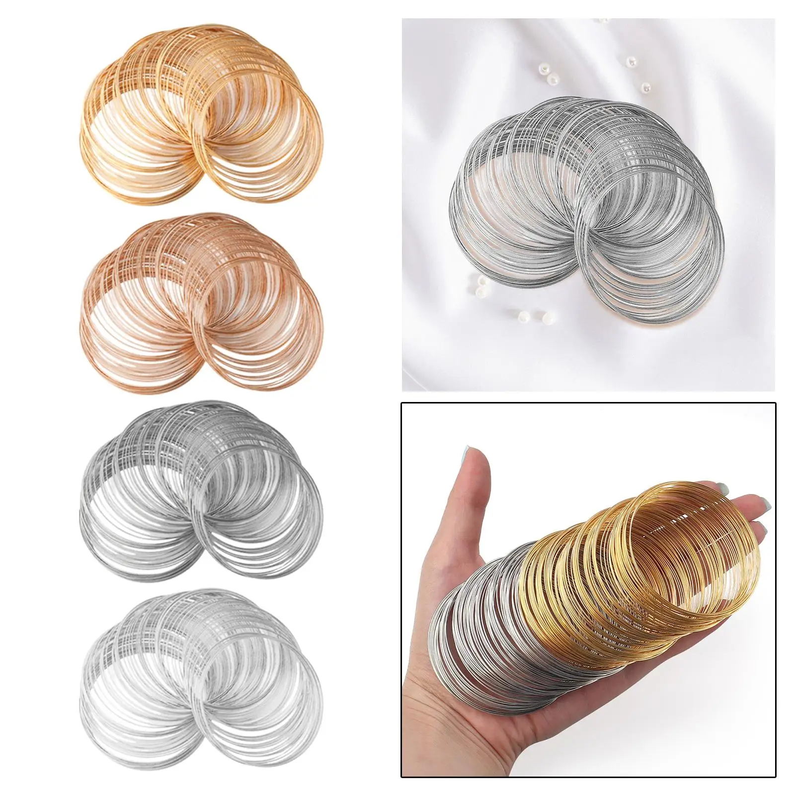 Memory Wire for Bracelet Making Stainless Steel Jewelry Wire Beading Accessories DIY Craft Material Set