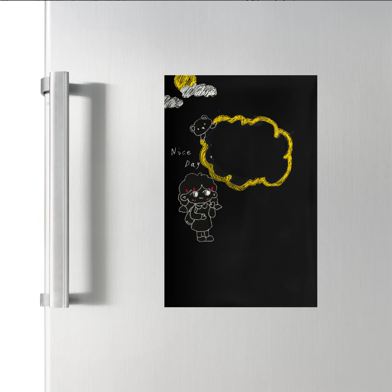 Reusable Blackboard Sticker 2 Sheets Dry Erase Sheet For Wall Kids Drawing Writing Board Home Office Classroom Message