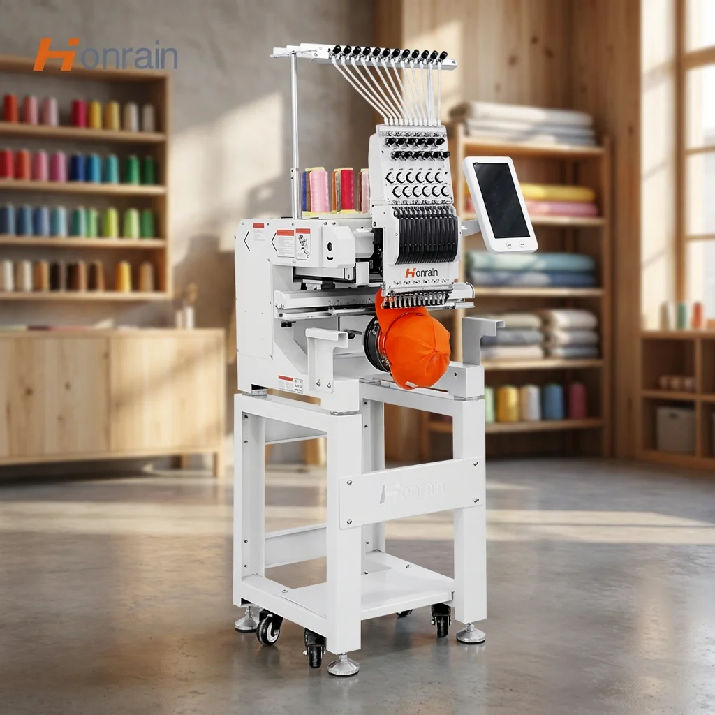 Chinese Factory 12 Needle Single Head Newest Computer Embroidery Machine Suppliers Prices for Sale Computerized T-shirt