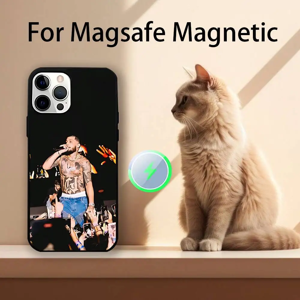 Funda SINGER Jc Reyes Tour 2025 para iPhone 17,16,15,14,13,12,11,Pro,Max,Plus,Mini,SE4,E carga inalámbrica Magsafe magnética