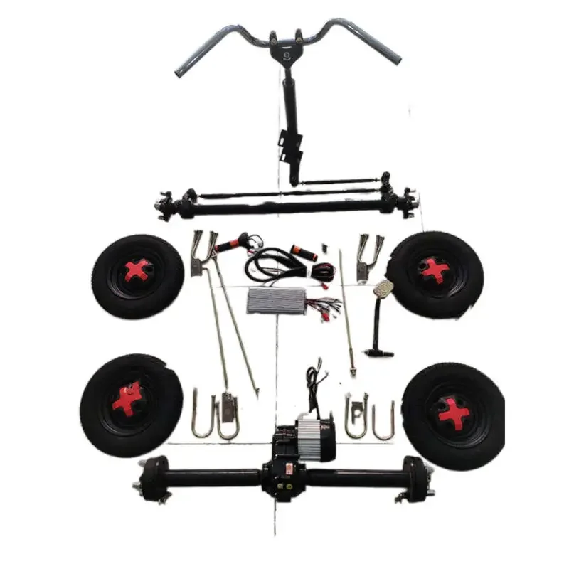 X Electric Tricycle Customizable 60V 1200W Four-wheel Modified Car Assembly Kit Hub Motor Rear Differential Axle