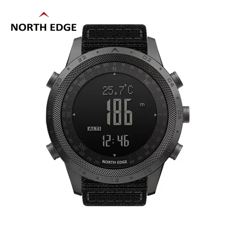 North Edge Apache Outdoor Desert Men’s Running Climbing Smart Watch Multi Functional Air Pressure Waterproof Military Watches