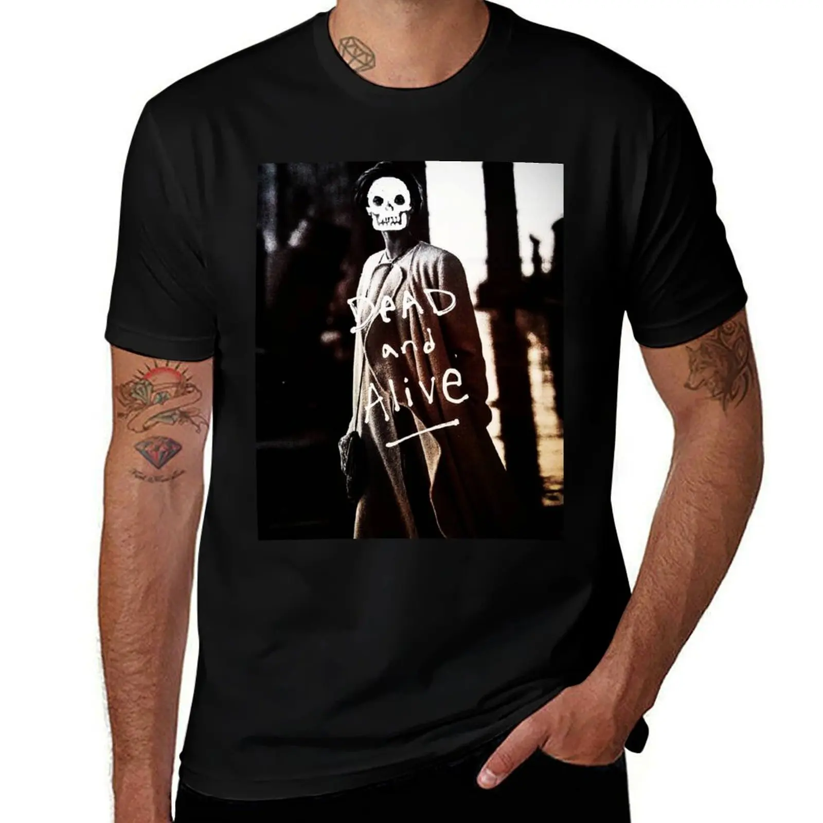 T-shirt décontracté à manches courtes pour homme, motif « Dead and Alive »