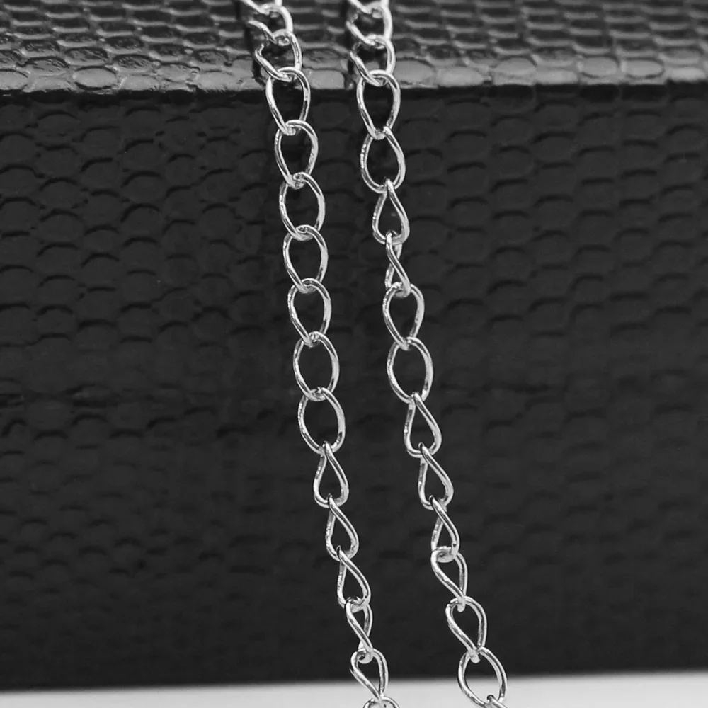Beadsnice 925 Sterling Silver Chain Oval Chains for Necklace Making 1 meter/lot Handmade Jewelry Findings Components ID33870