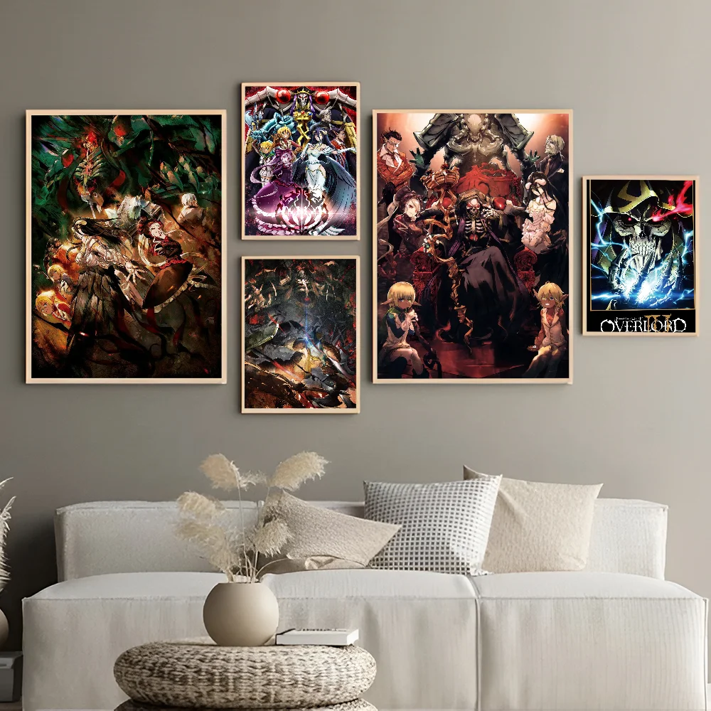 Overlord Classic Anime Poster Waterproof Paper Sticker Coffee House Bar Room Wall Decor