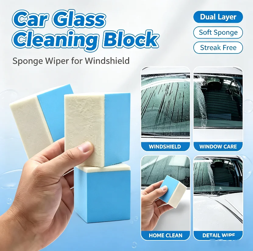 Thickened Pure Wool Felt Polishing Hand Grinding Block for Glass Heavy Dirt & Oil Film Removal - Wool Block for Smooth Surface F