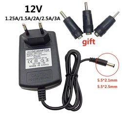 12V Universal Power Adapter 12 V 1.25A 1.5A 2A 2.5A 3A 1500mA AC/DC Adaptor Supply 12 Volt Converter Transformer EU AU UK US