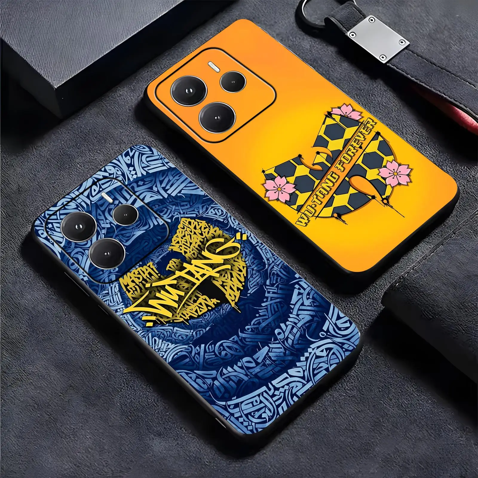 Coque de téléphone pour Redmi Note15 14 13 12 11Pro Plus 5G 14C A3, étui noir souple Anti-chute W-WU-T-TANG CLANs