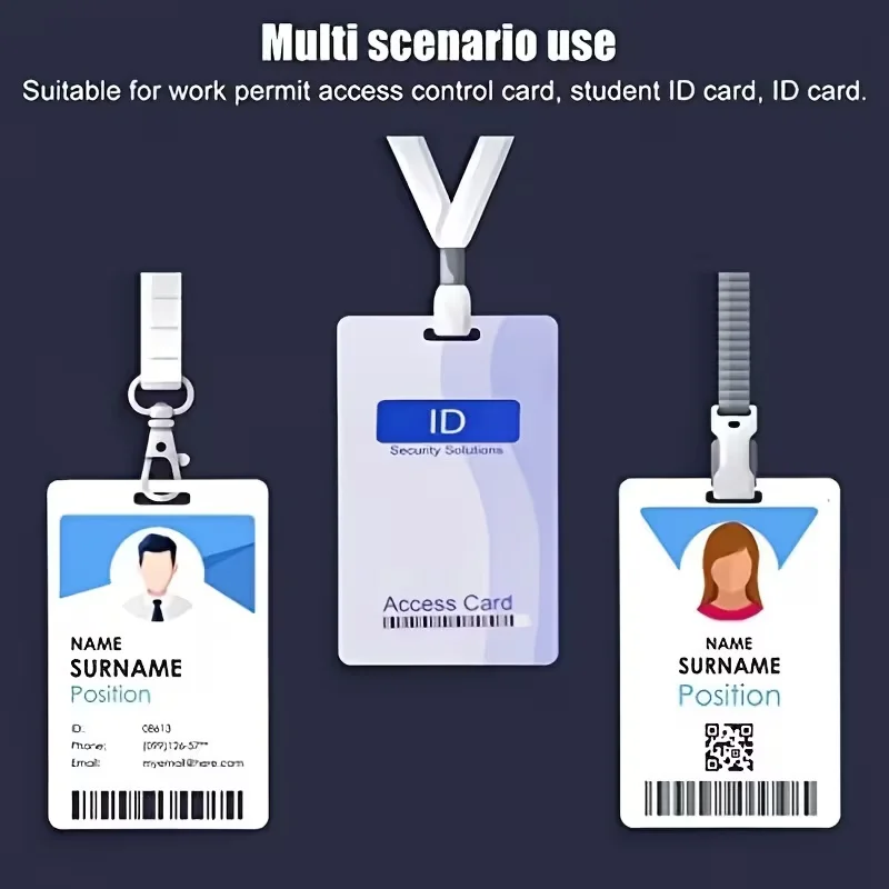 35-Piece Customizable PVC ID Card Set for Work Passes Events Sports Competitions Memberships - Personalize with Logo Text Image
