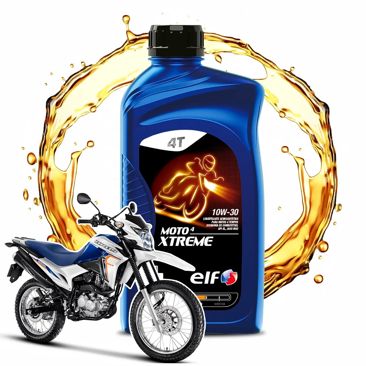 Oil For Honda Nxr 160 Bros Elf Semi-synthetic 10w30 Xtreme