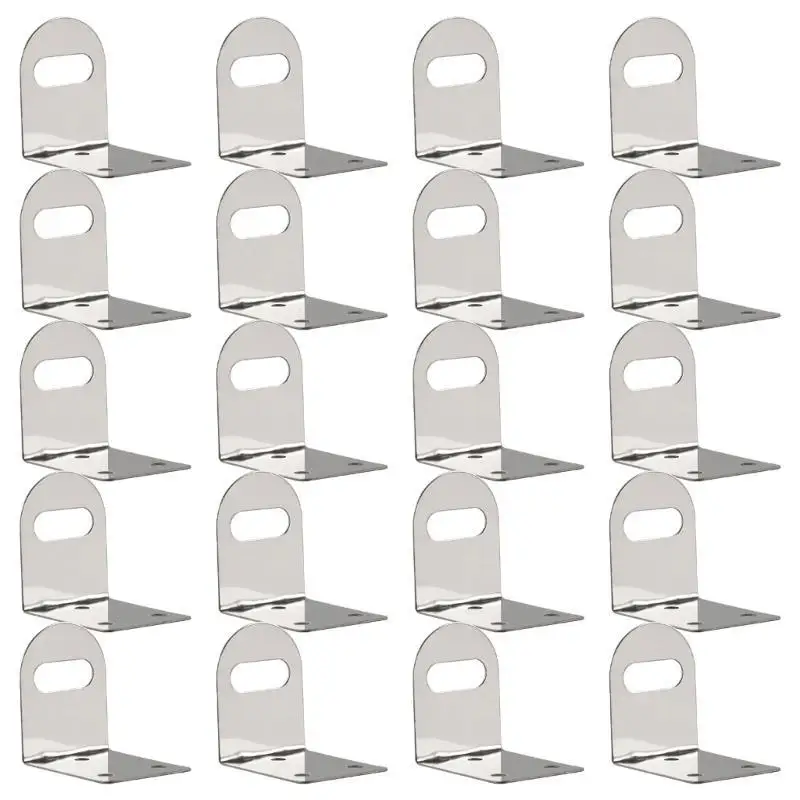 

Y1UD 20Pcs Stainless Steel Faucet Bracket Hanging Plate Faucet Fixing Mount Bathroom Water Tap Bracket Easy to Install