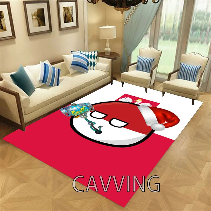 Countryball Polandballs 3D Printed Carpet Flannel Rugs Anti-slip Large Rug Home Decoration for Living Room Bedroom Carpets