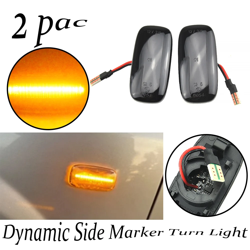 2Pcs Dynamic LED Side Marker Lights Turn Signal Lamps For AWC34 STAGEA 1997.11-2002.08
