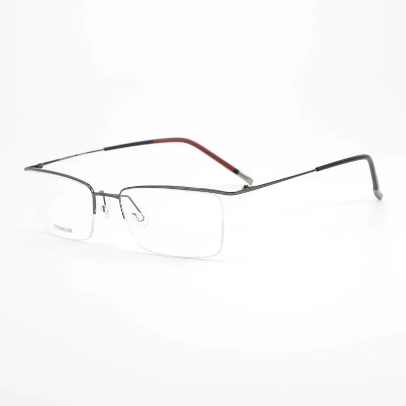 

Belight Optical Square Shape Ultra Light Classical Half Rimless Design Men Women Titanium Eyeglasses Spectacle Frame 5502