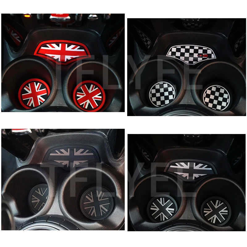 Union Jack Koffie Kussen Opslag Groef Beschermen Coaster Auto Cup Anti Slip Pad Mat Voor Mini Cooper F54 F55 F56 f60 Accessoires