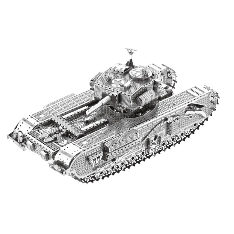 3D Metal Puzzle Churchill Tank MK50 model KITS Assemble Jigsaw Puzzle Gift Toys For Children