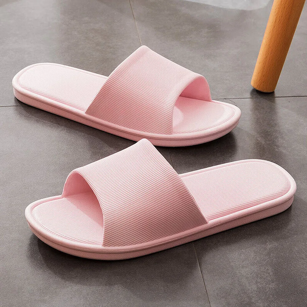 Sandal selop kamar mandi Platform tebal pria wanita, sandal rumah PVC sol lembut modis, sepatu Flip anti selip musim panas untuk pria dan wanita