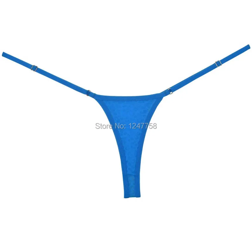 Women G-String Adjustable Very Low Rise Underwear Perfect Fit Spandex Micro Thong