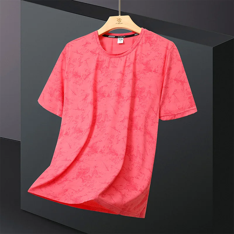 T Shirt Men Ice Quick-Drying Loose Oversized 10xl 6xl 7xl 8xl Plus Size Fitness Short Sleeve Oversize T-Shirts Summer Fashion