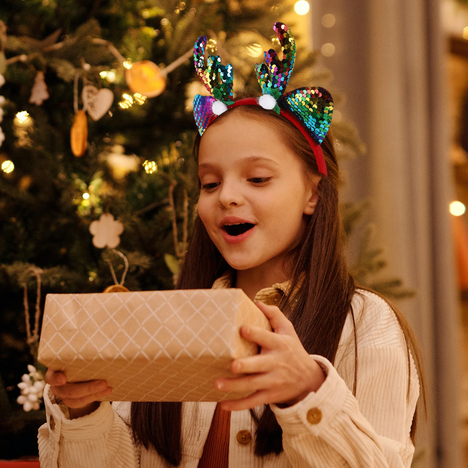 

8Pcs Xmas Hair Hoops and Glasses Frames Christmas Headbands Xmas Party Accessories Photo Booth Props Costume Decoration