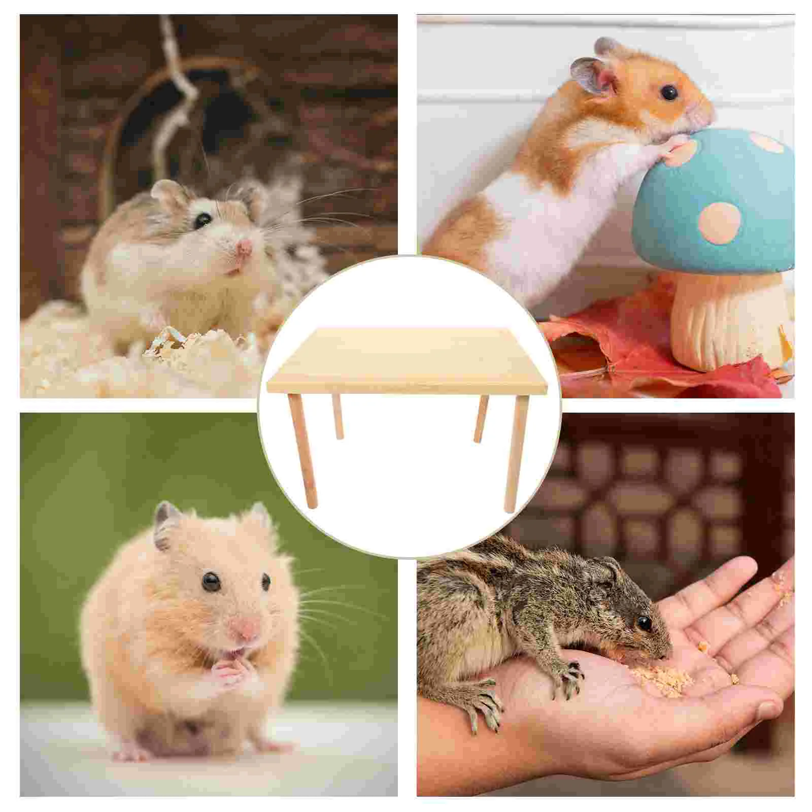 Jaula de plataforma para hámster, juguetes de madera, accesorios para juguetes, Chinchilla, loro, rata, perca, casa, plataformas para pájaros de Guinea, Pedal para masticar