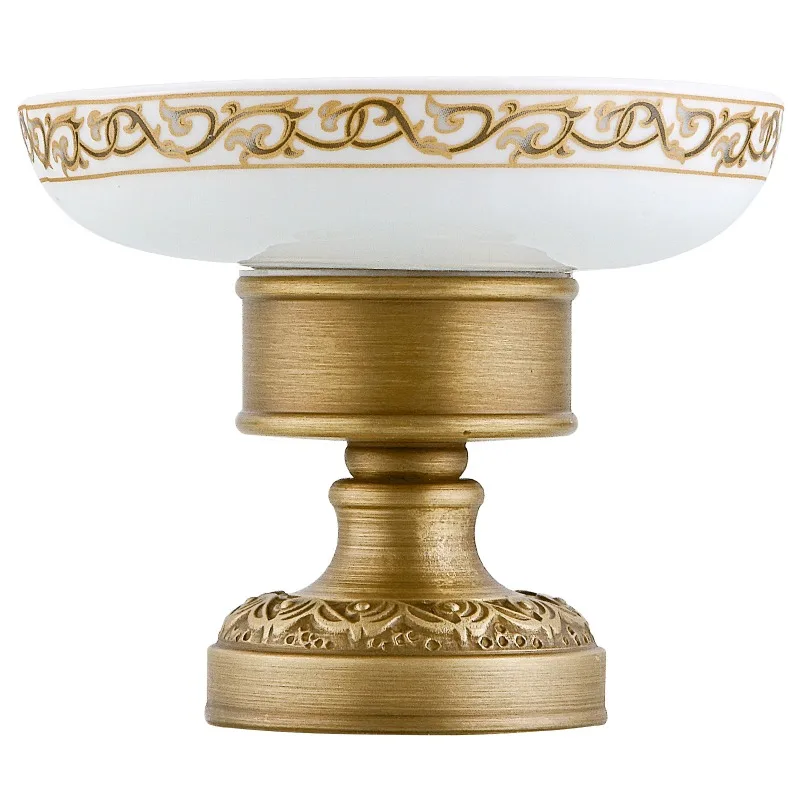 

Carved antique ashtray brass base living room hotel bathroom soap rack