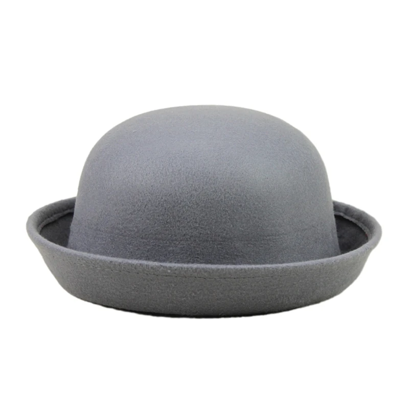 Kids' Black Party Hat Magician Hat Short Brim Fedora Top Hat for Dress Up and Victorian Costume Parties