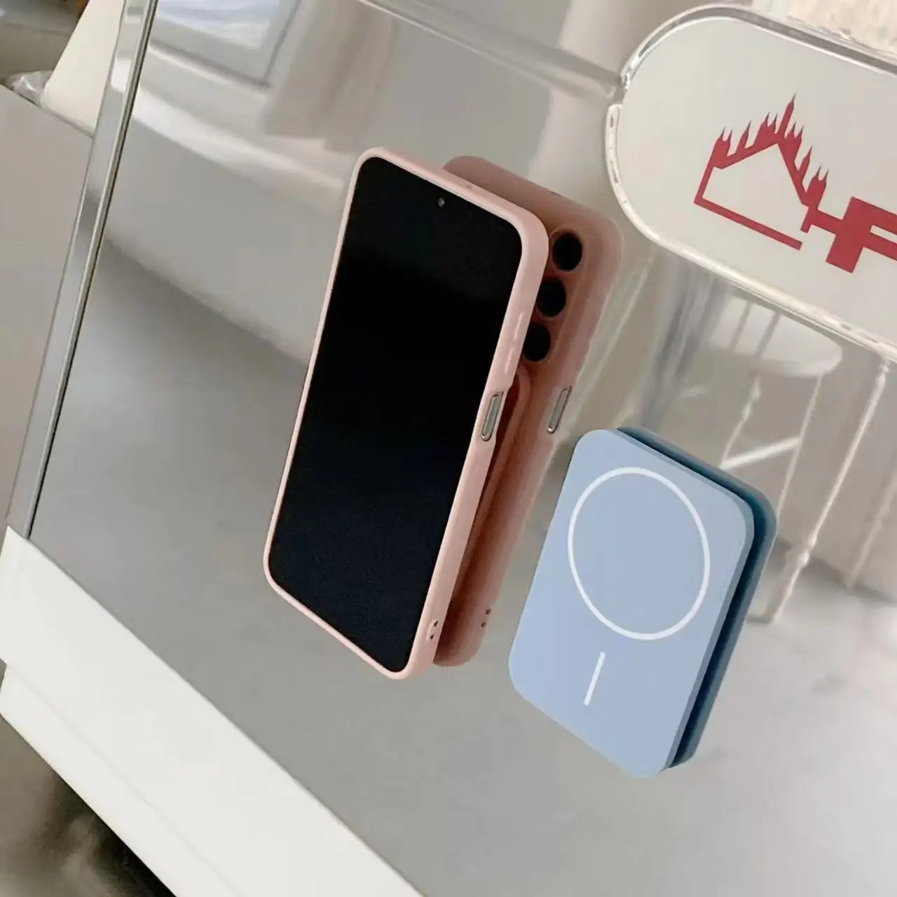 Magnetic Suction Cup Phone Holder for Apple Iphone 17 16 15 14 13 Samsung Creative Foldable Stand Holder For Magsafe Accessories view 4
