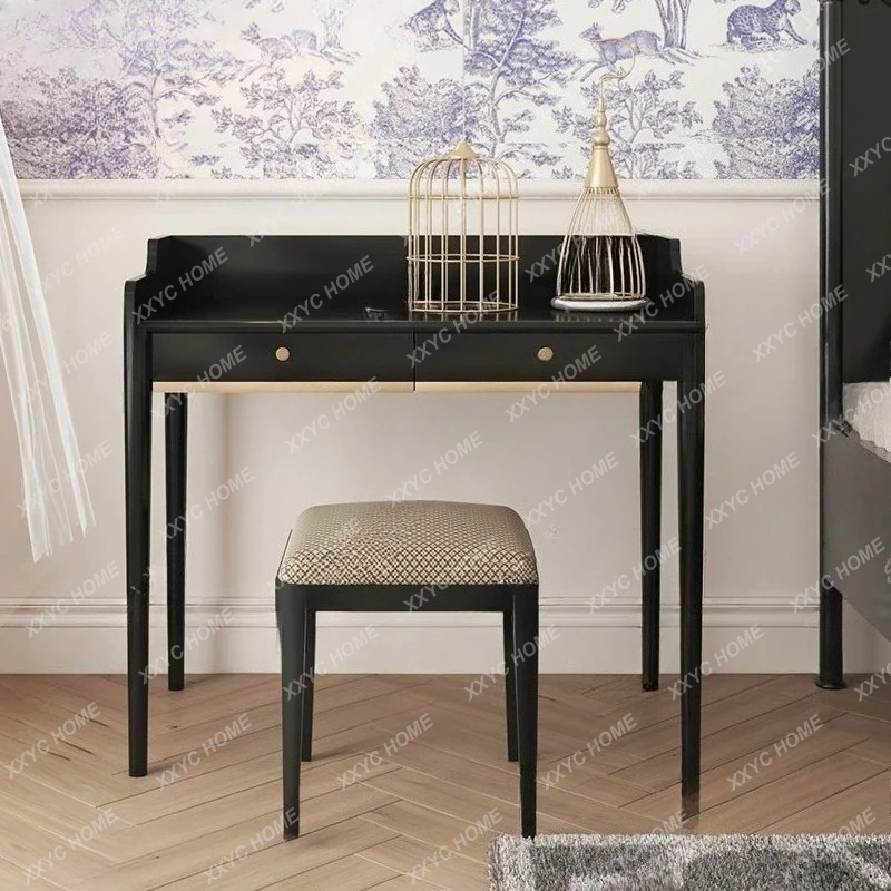 AA solid wood simple black dressing table small apartment bedroom light luxury fashion