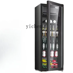 ZKIce Bar Transparent Single Door Refrigerator Household Minitype Refrigerator Commercial Office Tea Drinks Wine Display Cabinet