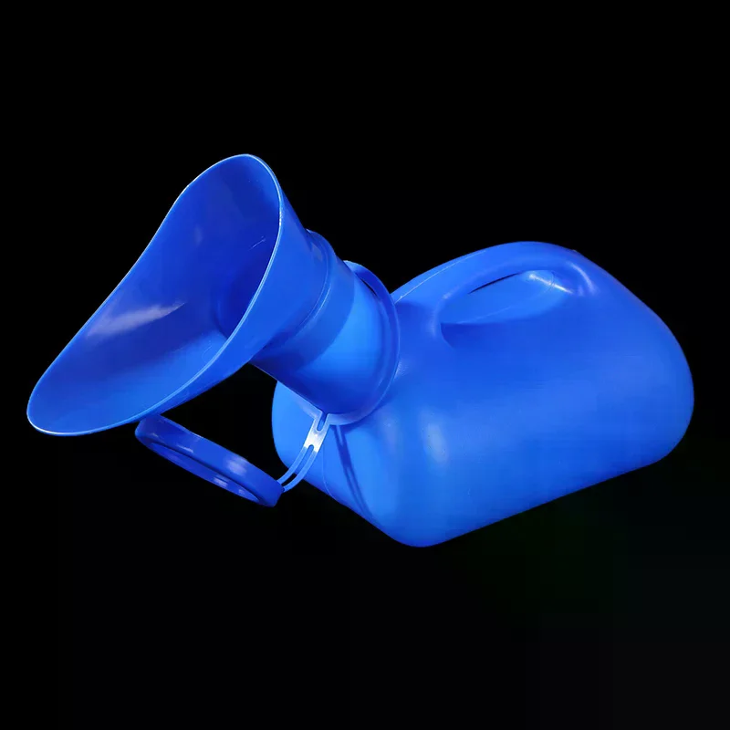 1000ML Blue Unisex Urinal Mobile Toilet Pee Storage Tool Travel Car Pee Bottle With Lid Pee Large Capacity Urinary Bottle